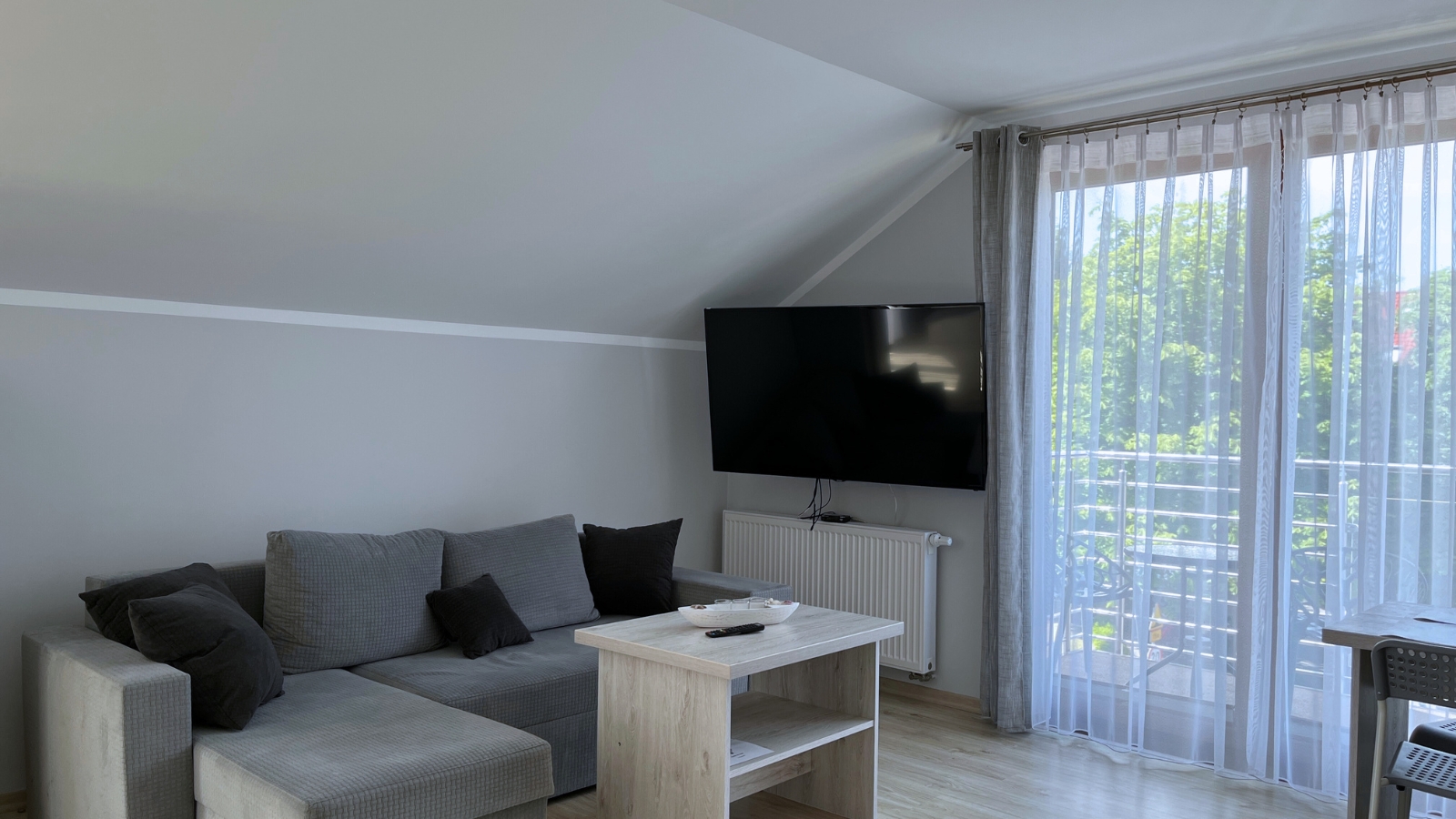 Apartament z tarasem - sypialnia